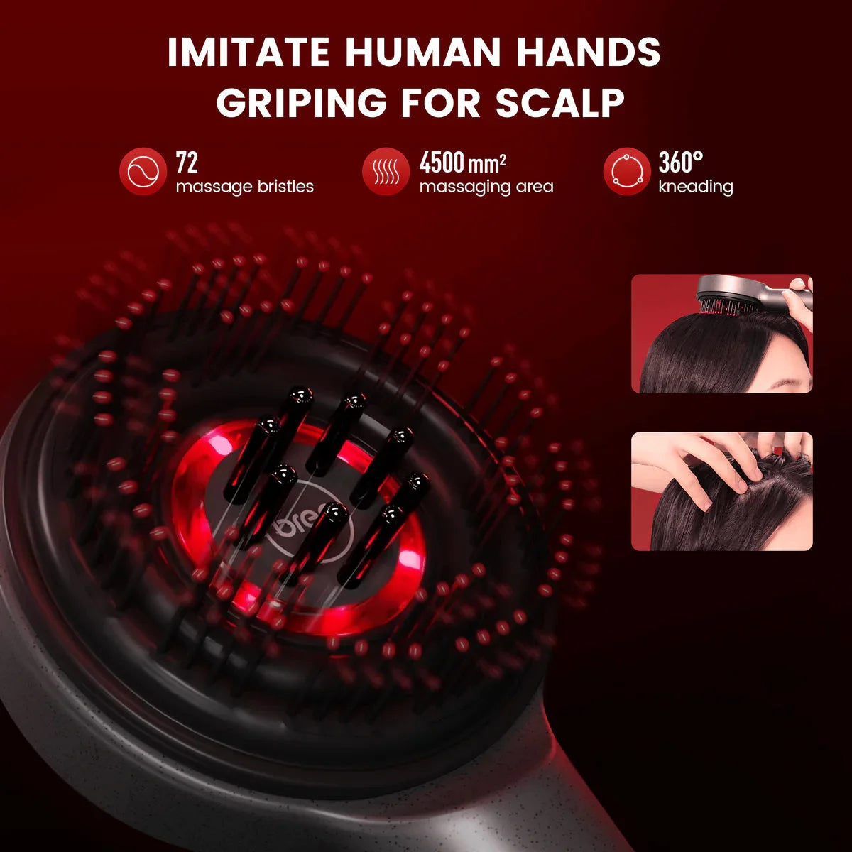 Red Light Massaging Brush